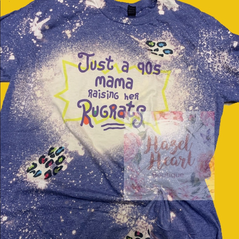 90s mama Rugrats bleached t